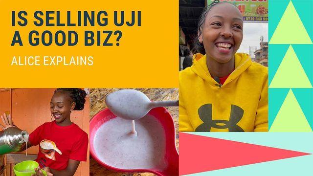 Text visual of Is selling Uji Power a good business by Alice