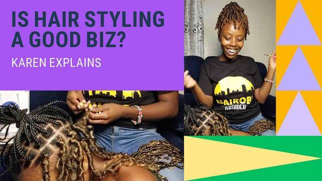 Graphic of Lady doing braids