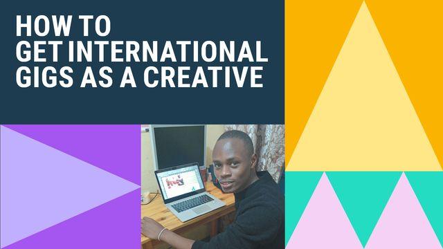 A man researching ways to secure international creative gigs