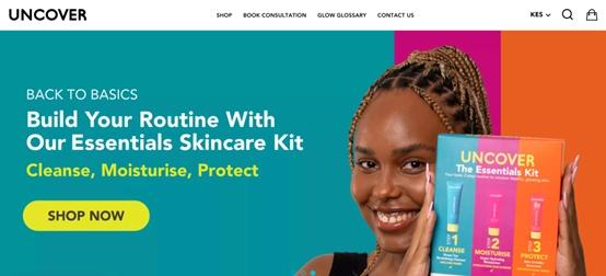 Uncover skincare products
